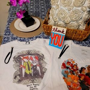 Womens Disney Tops Lot - Zootopia/Princesses xxl